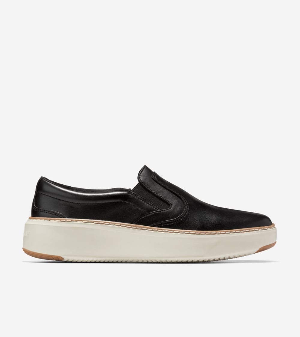 Cole Haan Women's GrandPro Topspin Slip-On Sneaker - Black-Ivory | Canada Outlet