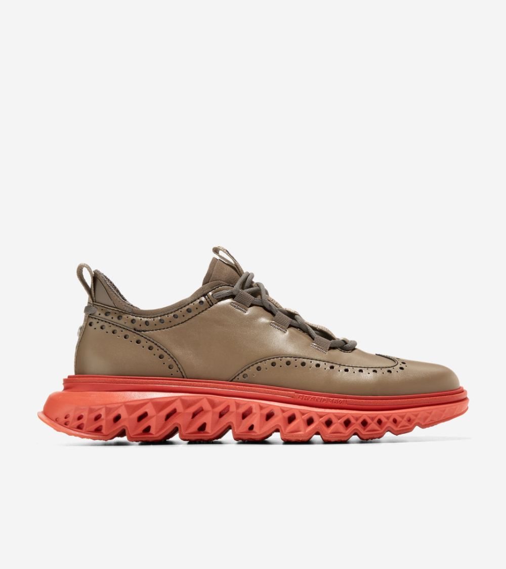 Cole Haan Men's 5.ZEROGRAND Wingtip Oxford - Soft Sage-Burnt Ochre | Canada Outlet