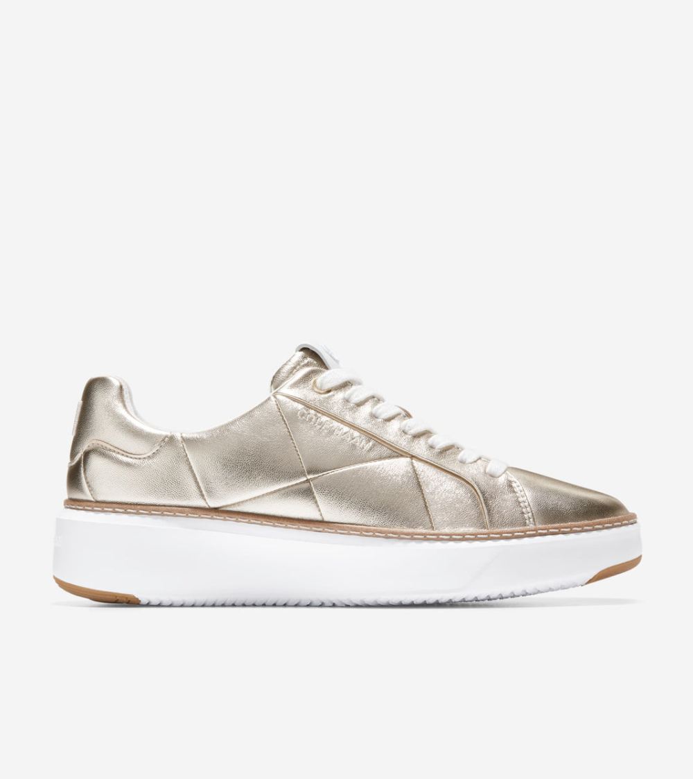Cole Haan Women's GrandPro Topspin Sneakers - Gold | Canada Outlet
