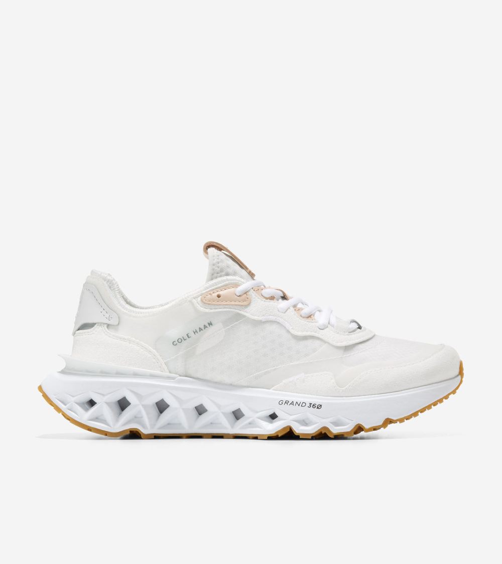 Cole Haan Men's 5.ZEROGRAND Running Shoe - Optic White-Bleached Tan-Optic White | Canada Outlet
