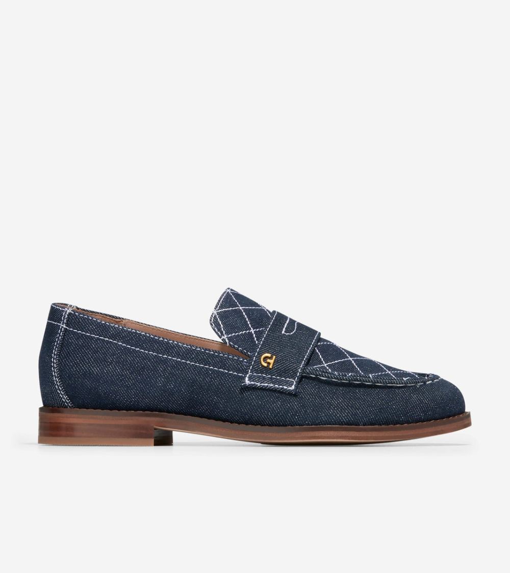 Cole Haan Women's Lux Pinch Penny Loafer - Blue Denim-Dark Natural | Canada Outlet