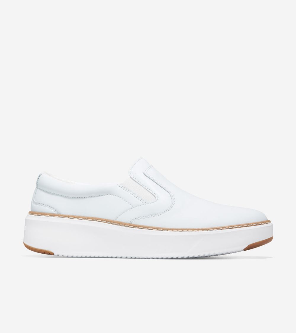Cole Haan Women's GrandPro Topspin Slip-On Sneaker - White-Ivory | Canada Outlet