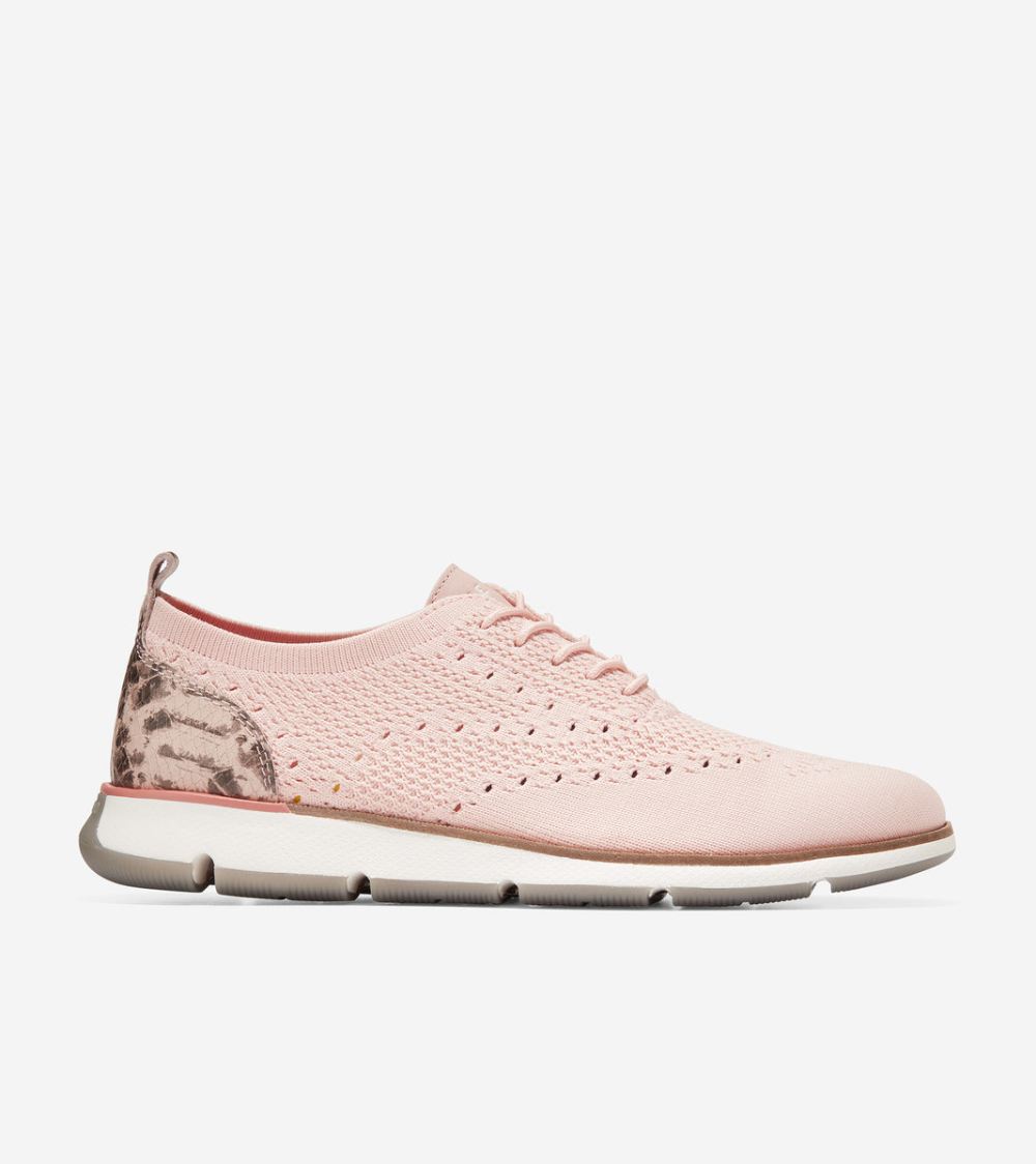 Cole Haan Women's 4.ZEROGRAND Oxford - Peach Whip Stitchlite-Snake Print | Canada Outlet