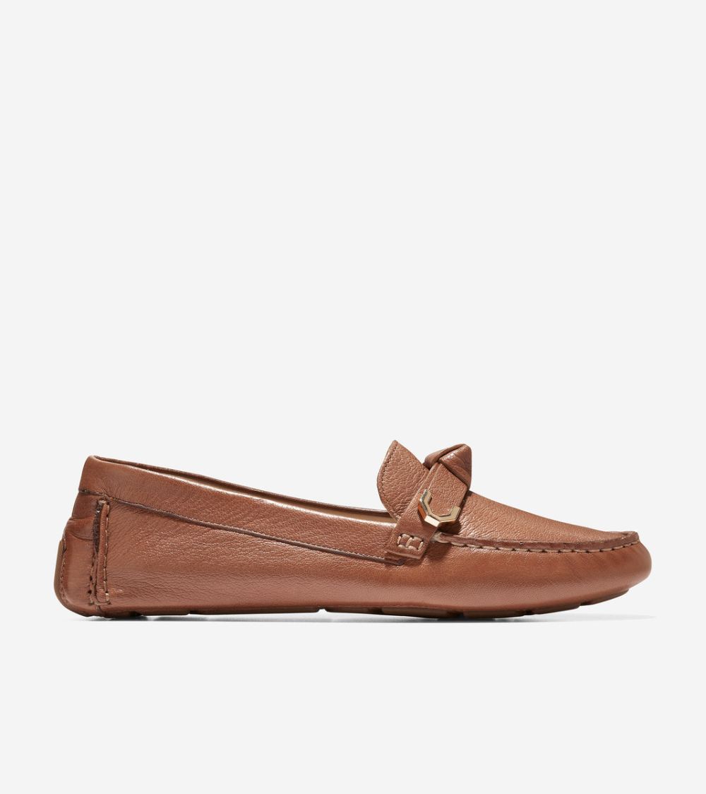 Cole Haan Women's Evelyn Bow Driver - Pecan Leather | Canada Outlet