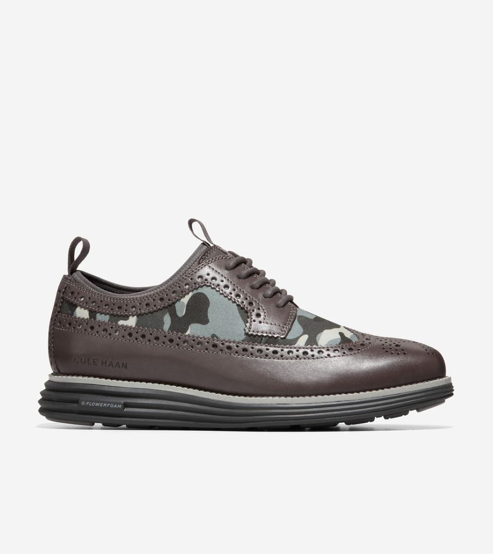 Cole Haan Men's OriginalGrand Longwing Neoprene Oxford - Grey Camo-Pavement | Canada Outlet