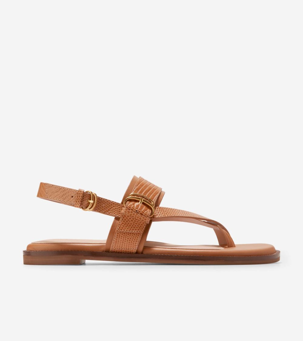 Cole Haan Women's Anica Lux Buckle Sandals - Pecan Brown | Canada Outlet