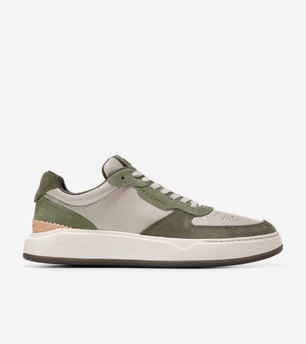 Cole Haan Men's GrandPro Crossover Sneaker - Dove-Tea Leaf-Oil Green-Silver Birch | Canada Outlet