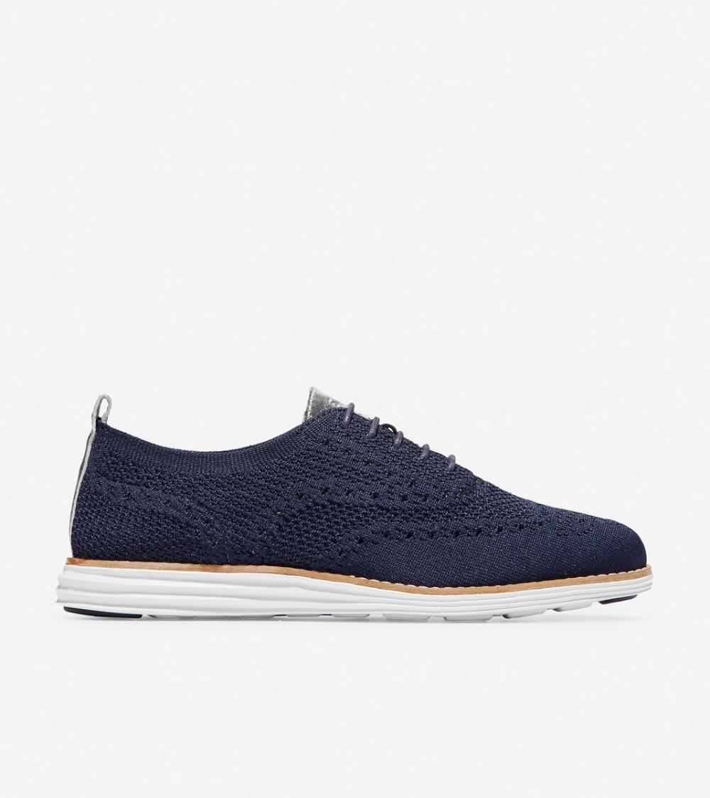 Cole Haan Women's OriginalGrand Stitchlite Wingtip Oxford - Marine Blue | Canada Outlet