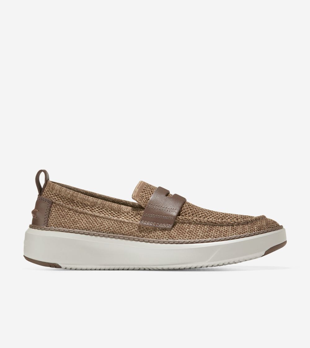 Cole Haan Men's GrandPro Topspin Penny Loafer - Truffle Stitchlite Dune | Canada Outlet
