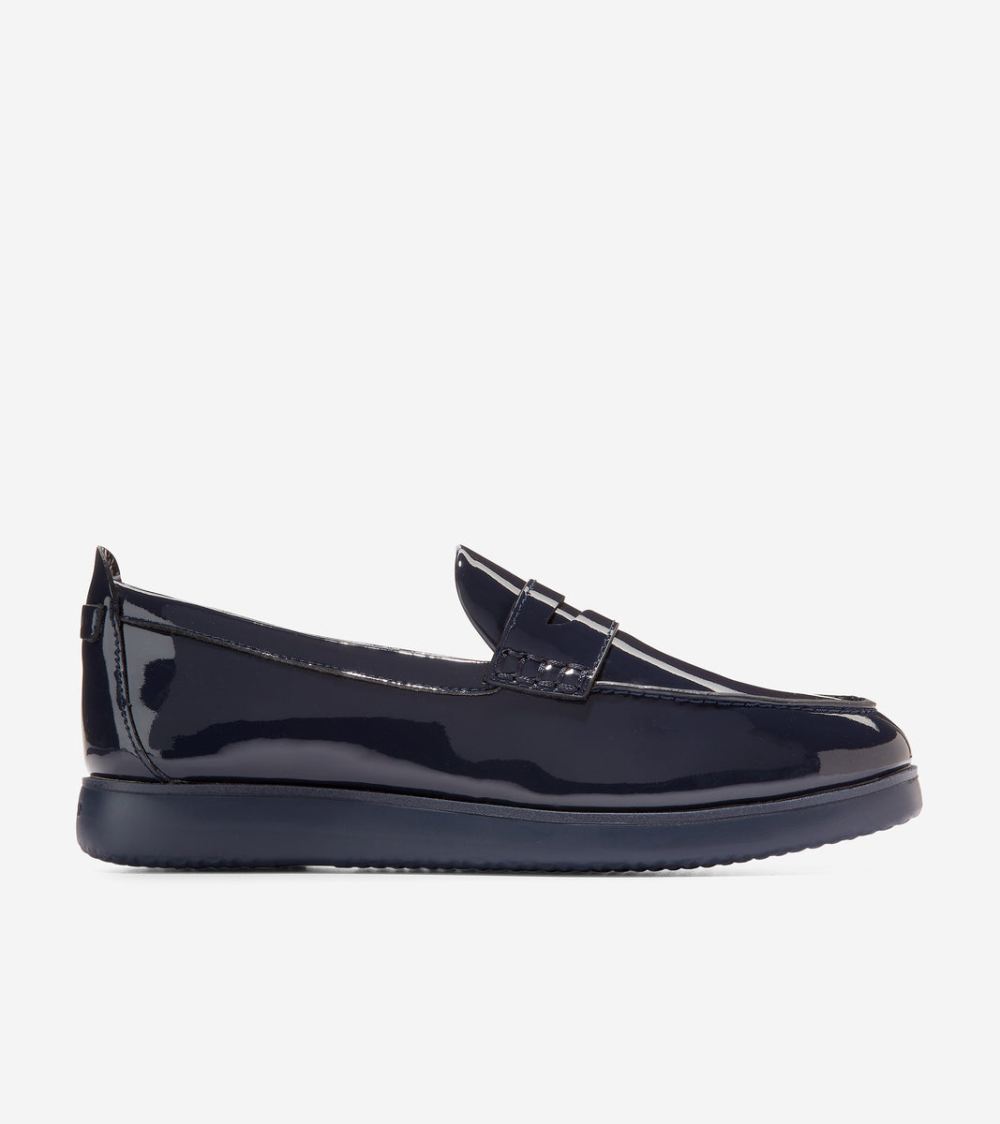 Cole Haan Women's Grand Ambition Tolly Penny Loafer - Navy | Canada Outlet