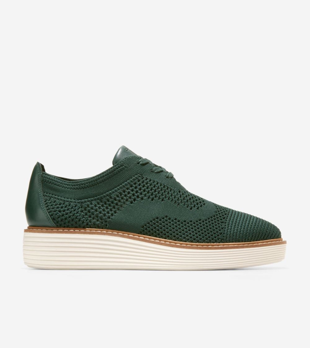 Cole Haan Women's OriginalGrand Platform Oxford - Scarab-Ivory Stitchlite | Canada Outlet