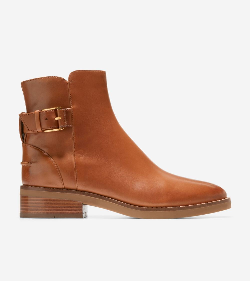 Cole Haan Women's Hampshire Buckle Bootie - British Tan | Canada Outlet
