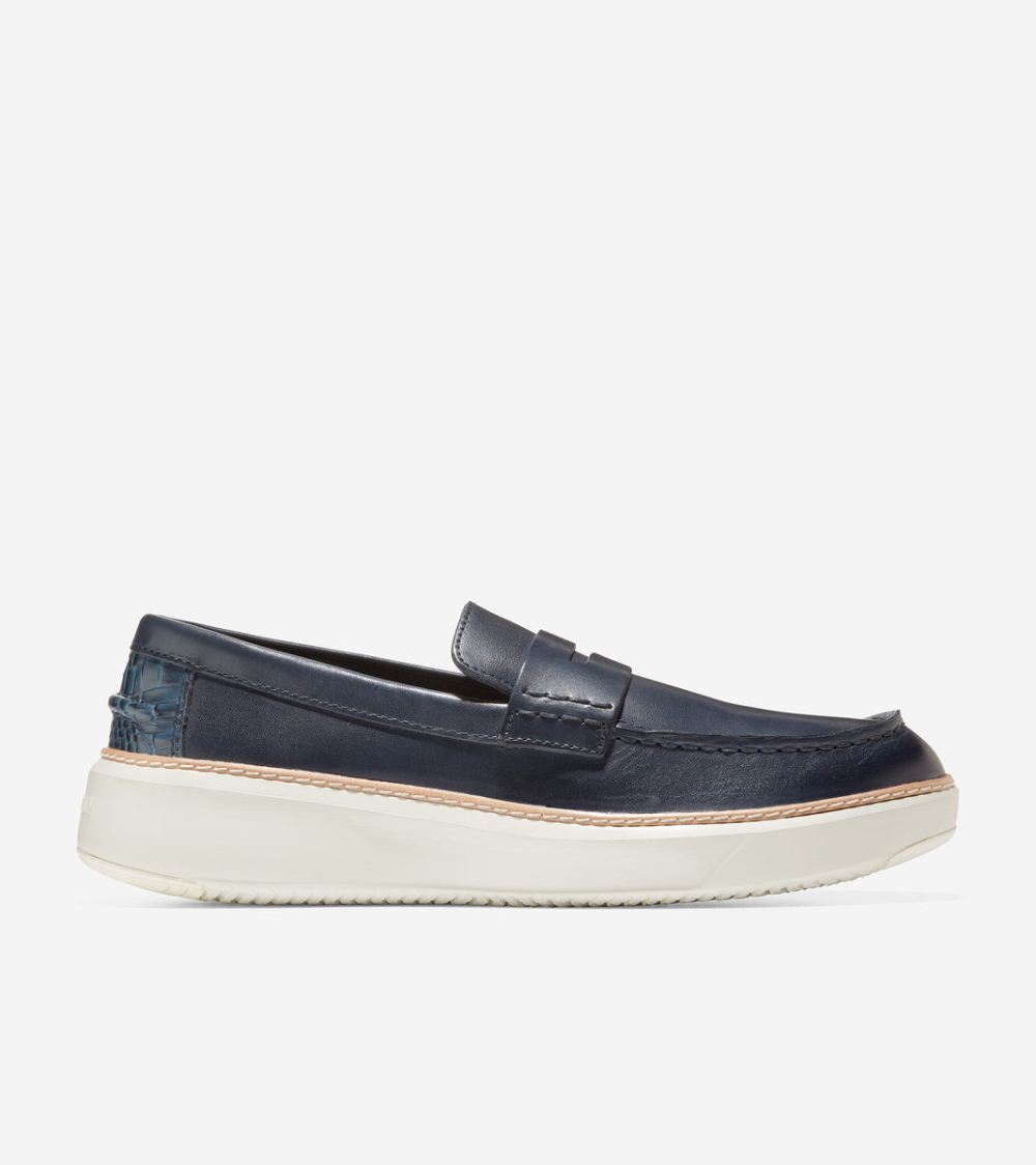 Cole Haan Men's GrandPro Topspin Penny Loafer - Navy Ink | Canada Outlet