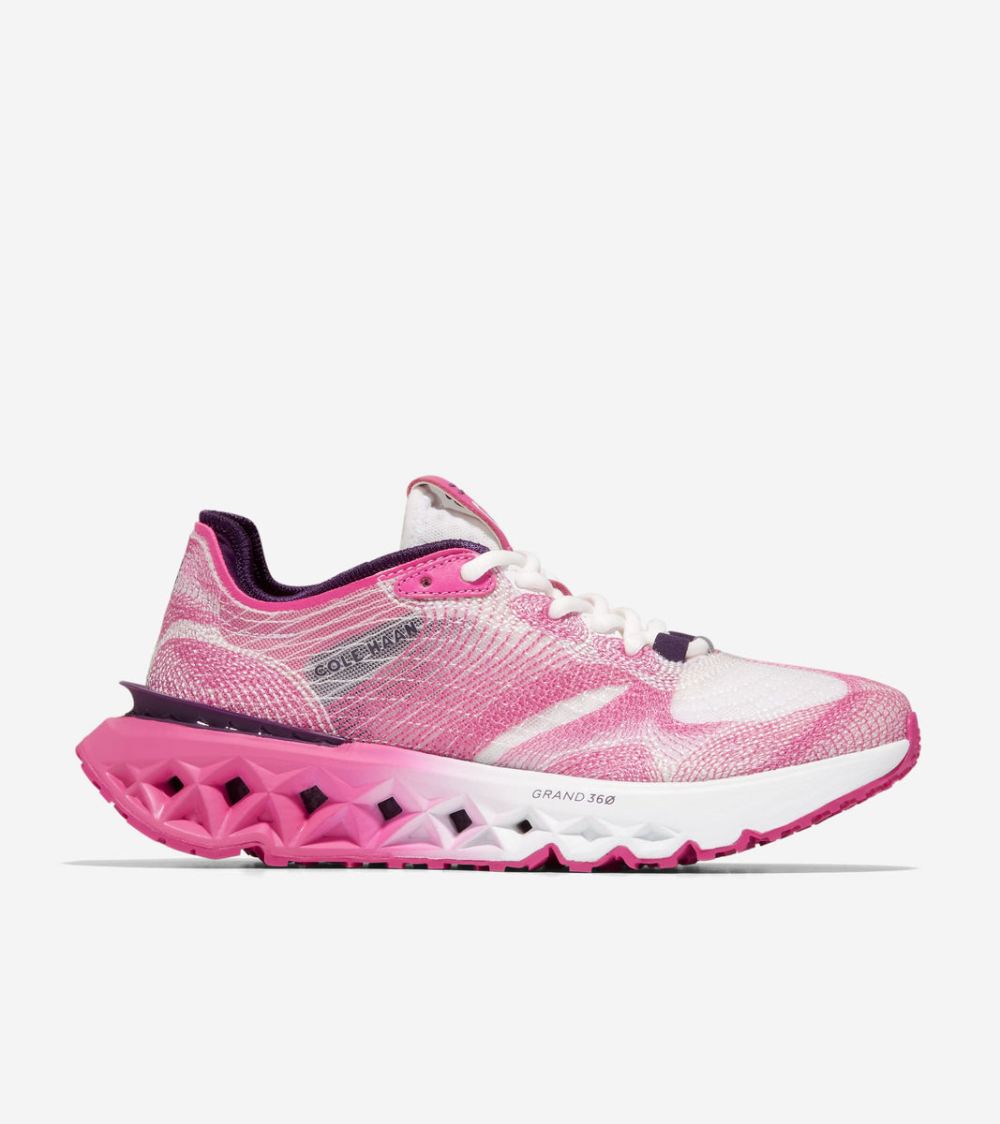 Cole Haan Women's 5.ZEROGRAND Embrostitch Running Sneakers - Pink Yarrow-Blackberry Cordial-White Optic | Canada Outlet