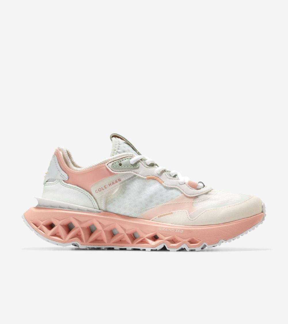 Cole Haan Women's 5.ZEROGRAND Running Shoe - White Sand-Mint-Rose Cloud | Canada Outlet