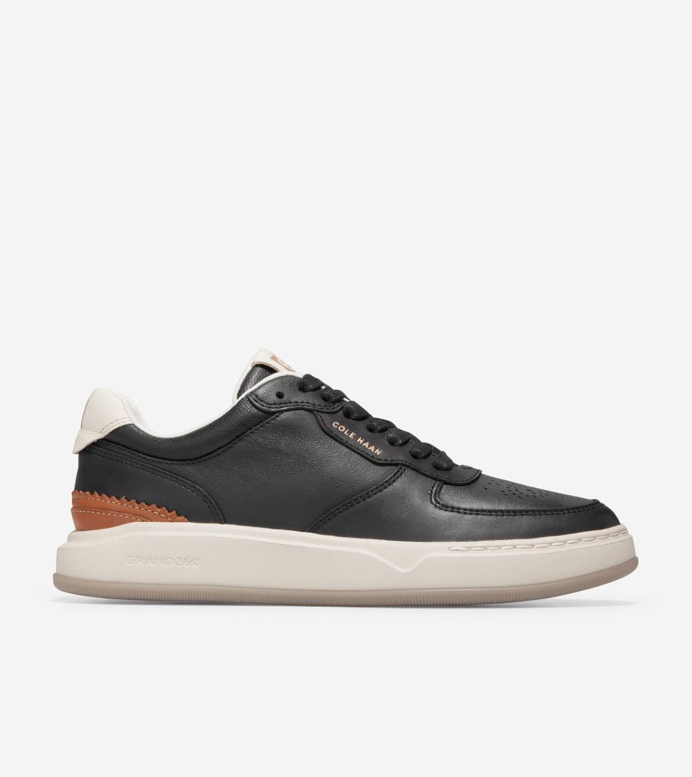 Cole Haan Women's GrandPro Crossover Sneaker - Black Leather-Birch | Canada Outlet