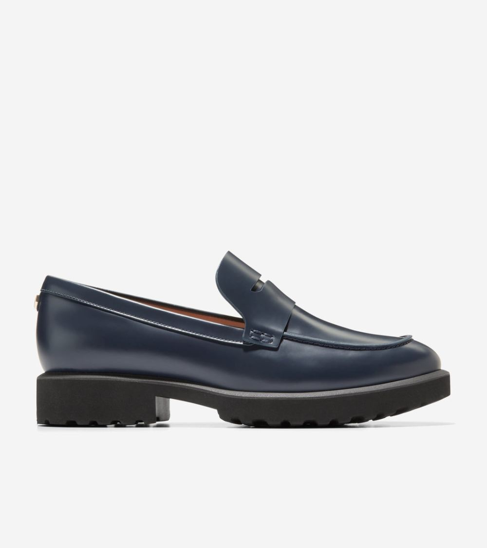 Cole Haan Women's Geneva Loafers - Navy Blazer Blue | Canada Outlet