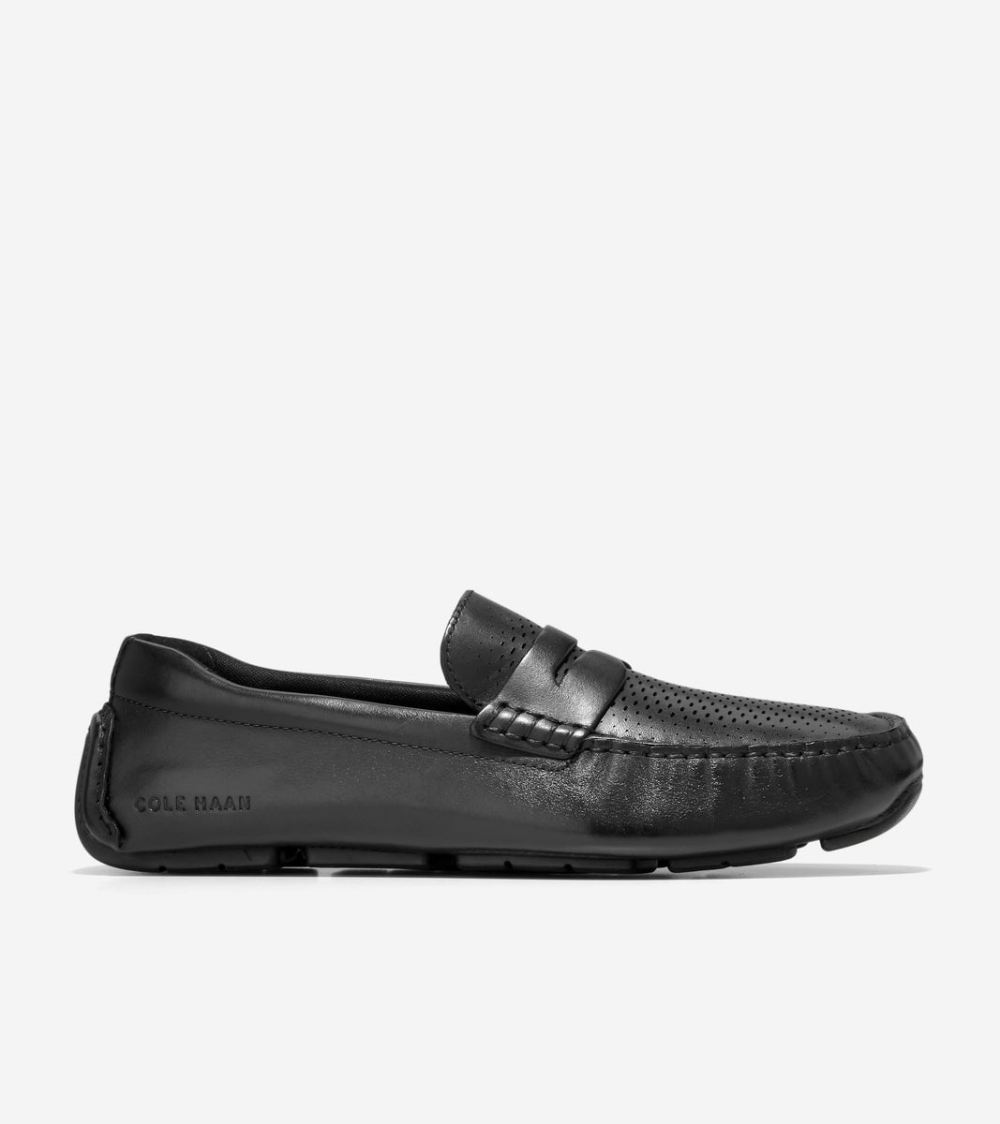 Cole Haan Men's Grand Laser Penny Driver - Black | Canada Outlet