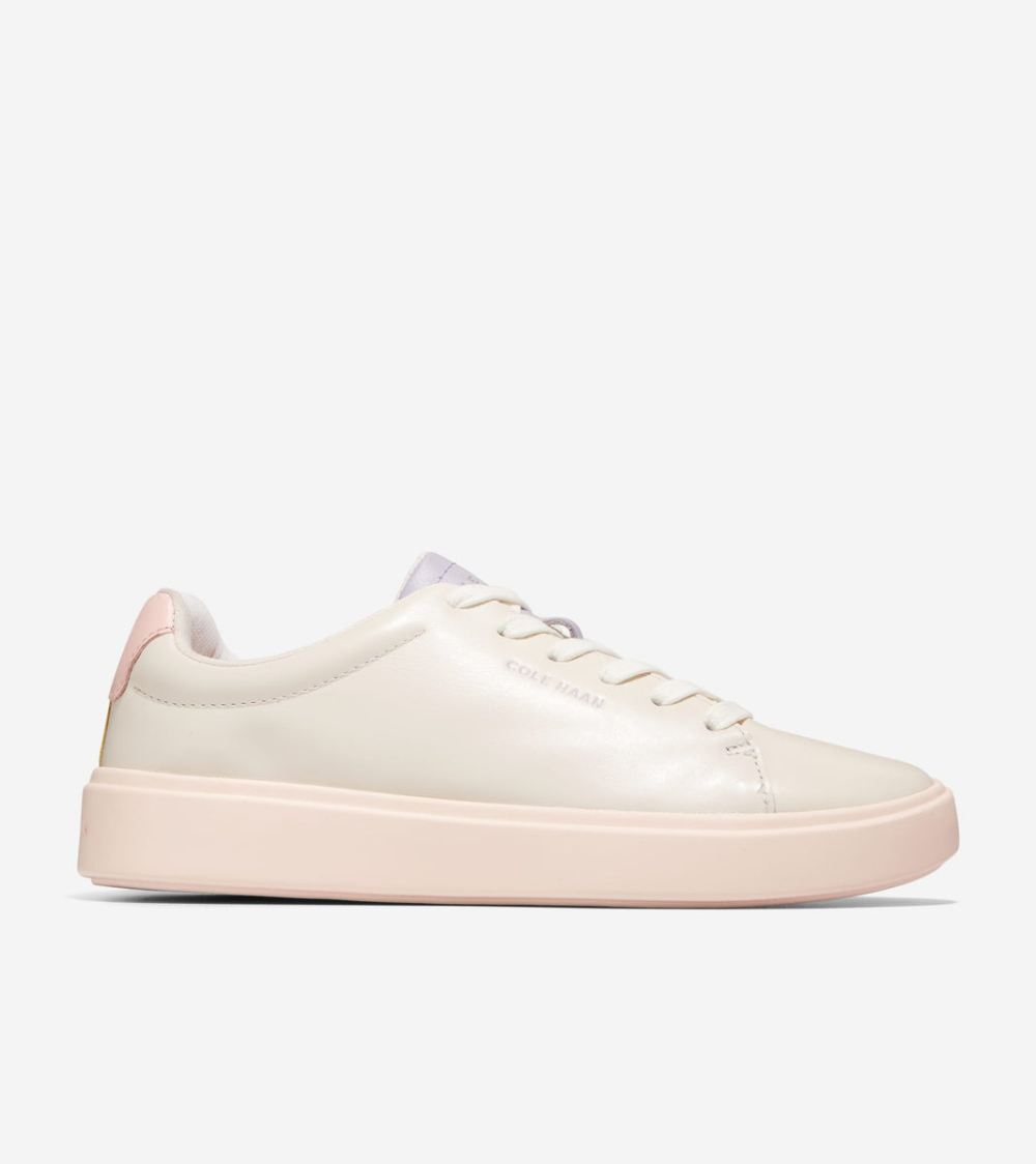 Cole Haan Women's Grand Crosscourt Traveler Sneakers - Ivory-Bleached Tan | Canada Outlet