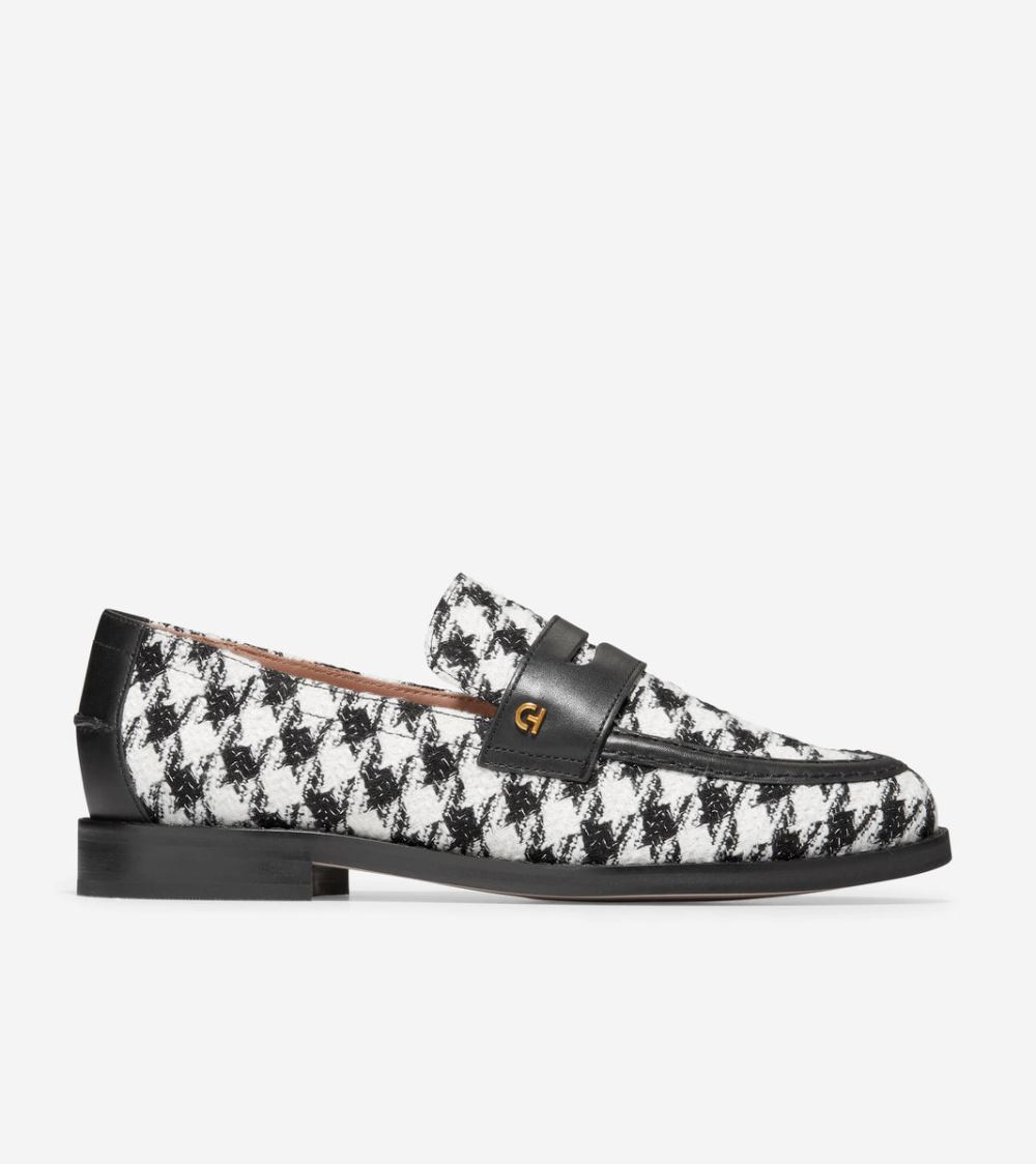 Cole Haan Women's Lux Pinch Penny Loafer - Metallic Houndstooth | Canada Outlet