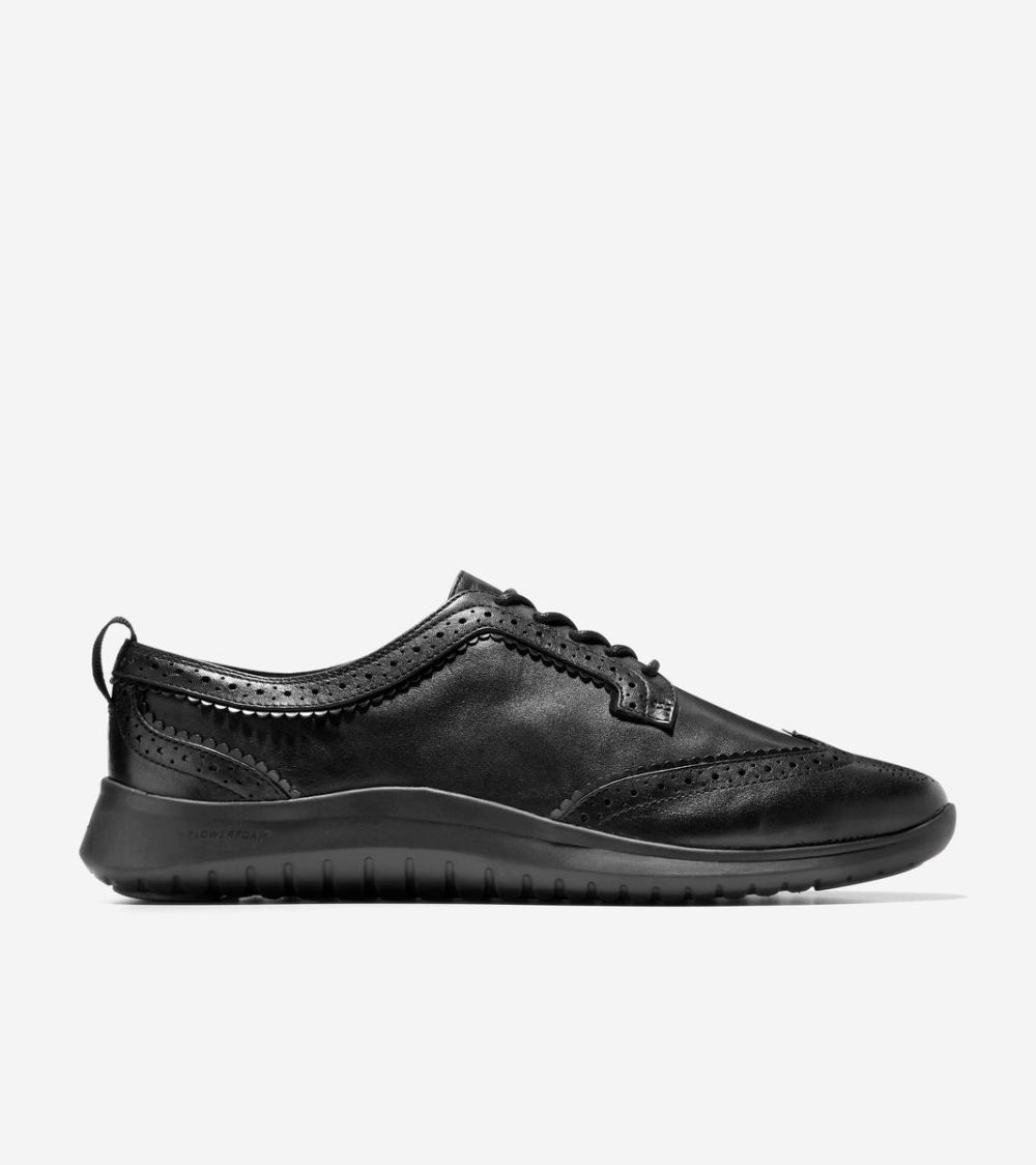 Cole Haan Women's ZEROGRAND Meritt WIngtip Oxfords - Black | Canada Outlet