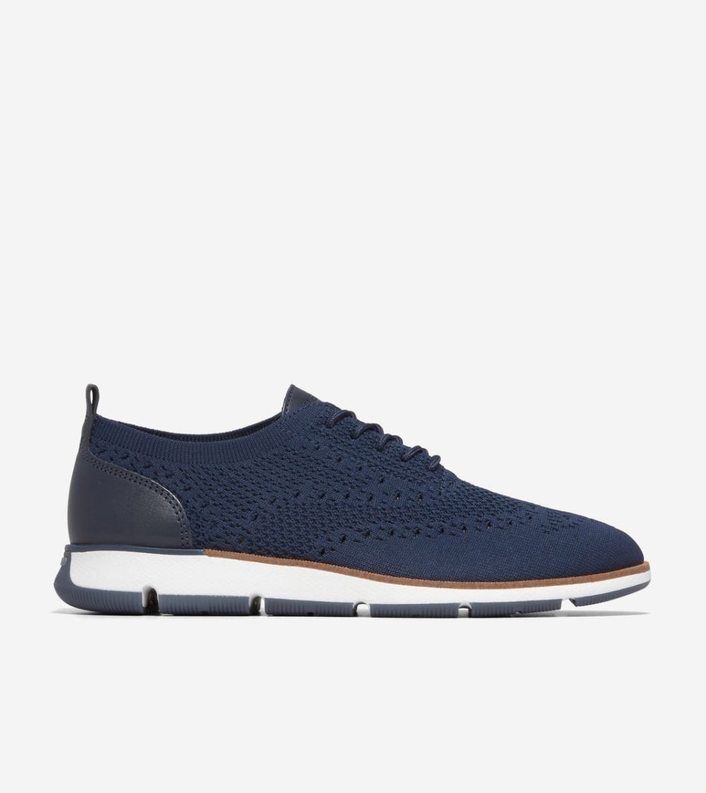 Cole Haan Women's 4.ZEROGRAND Oxfords - Navy Blazer-White Stitchlite | Canada Outlet