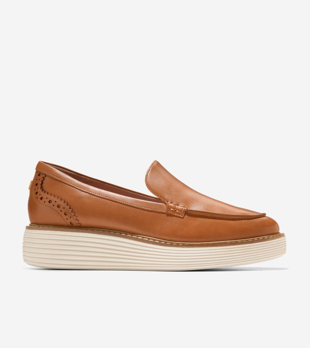 Cole Haan Women's OriginalGrand Platform Venetian Loafer - Pecan-Ivory | Canada Outlet