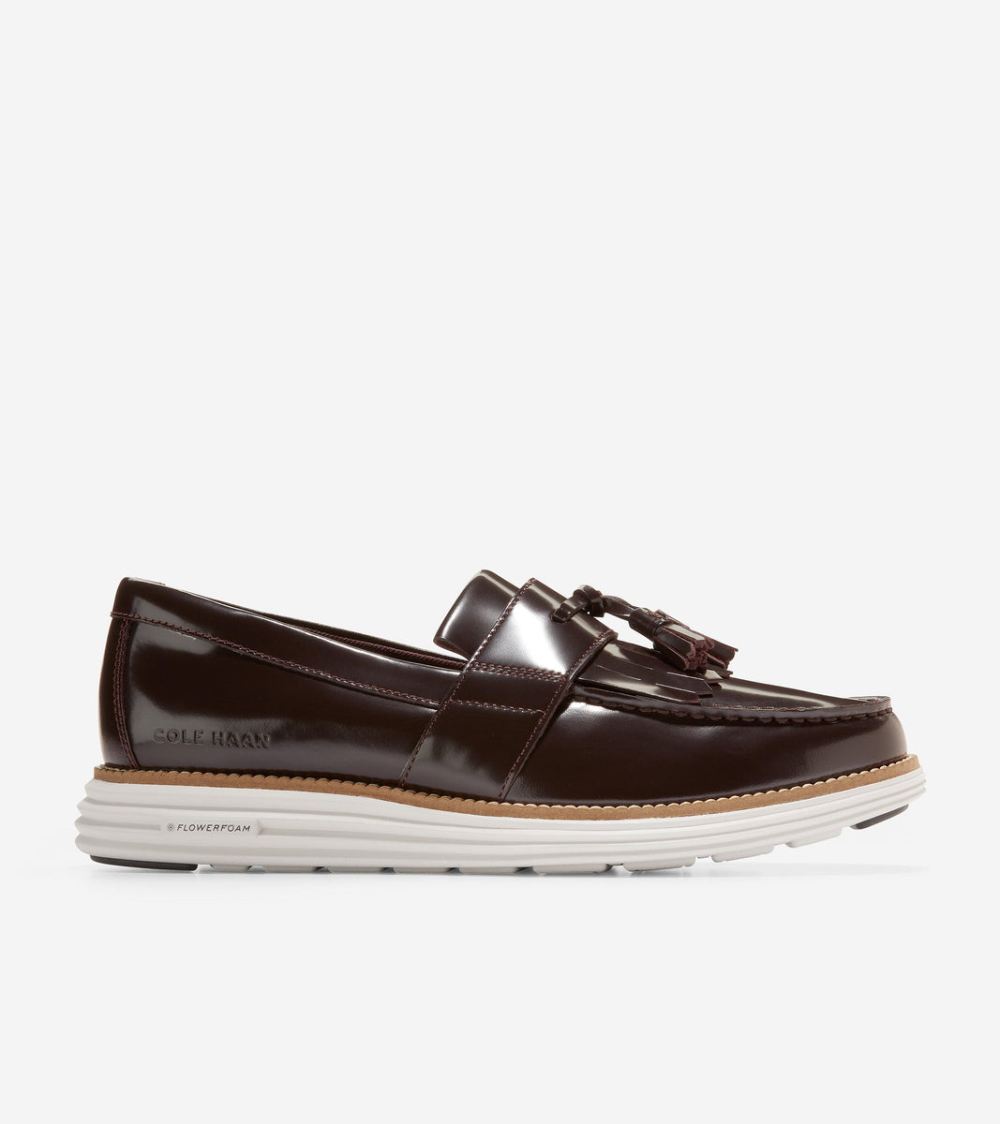 Cole Haan Men's OriginalGrand Kiltie Loafer - Dark Chocolate-Optic White | Canada Outlet
