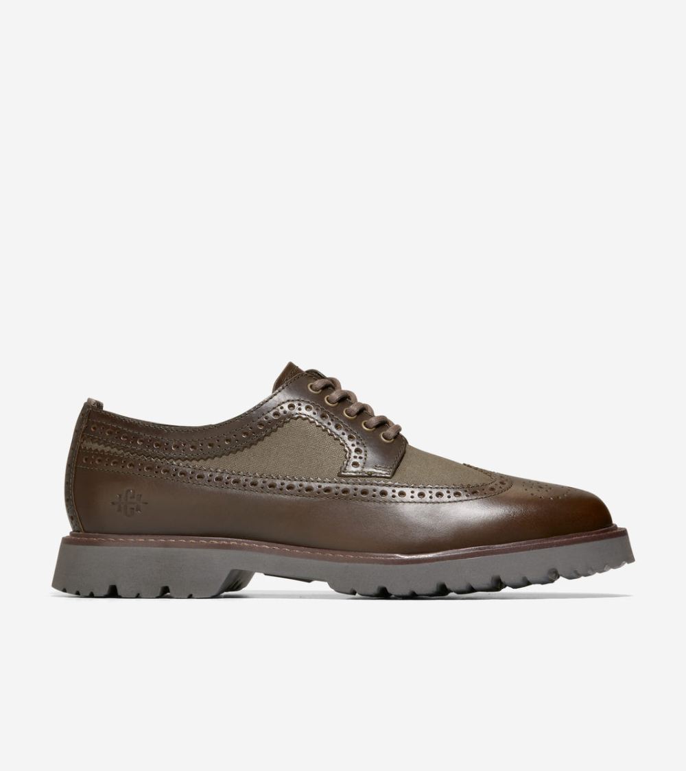 Cole Haan Men's American Classics Longwing Oxfords - Deep Olive-Morel | Canada Outlet