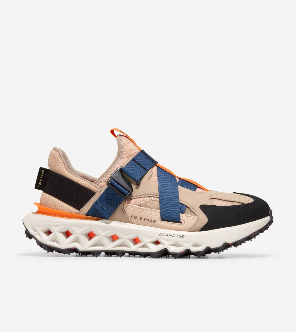 Cole Haan Men's 5.ZEROGRAND Monk Strap Running Shoe - Dune-Sesame-Silver Birch | Canada Outlet