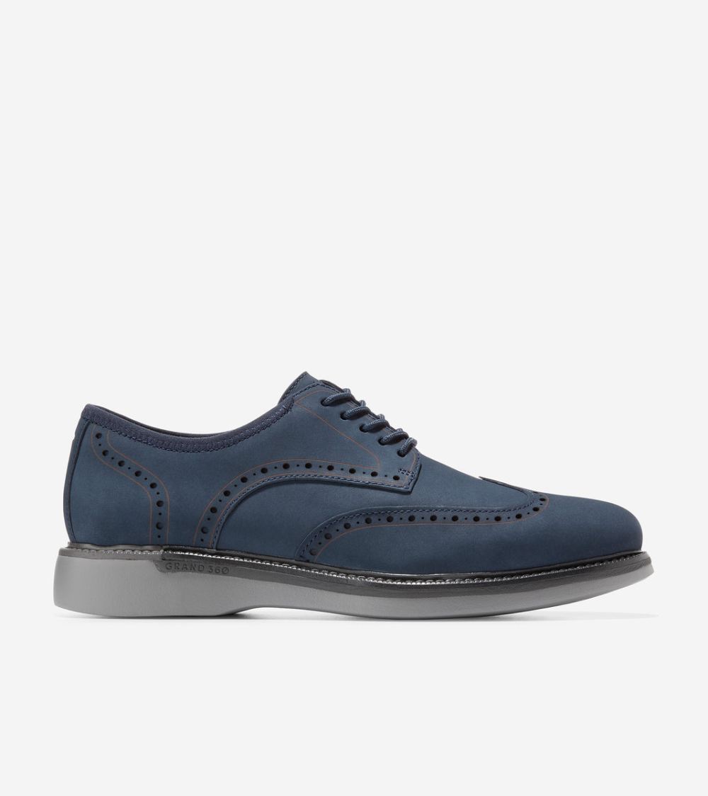 Cole Haan Men's Grand Ambition Wingtip Oxford - Navy | Canada Outlet