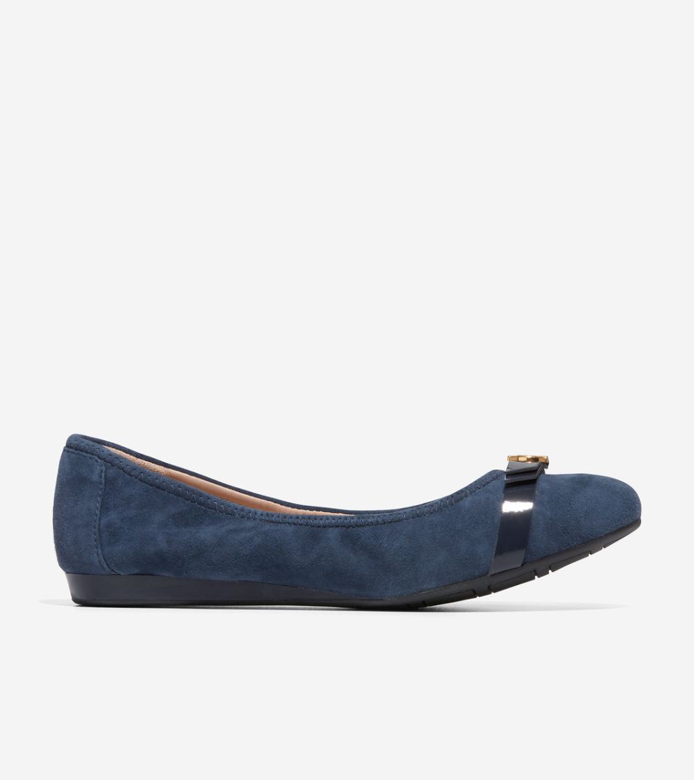 Cole Haan Women's Tova Bow Ballet - Navy Blazer | Canada Outlet