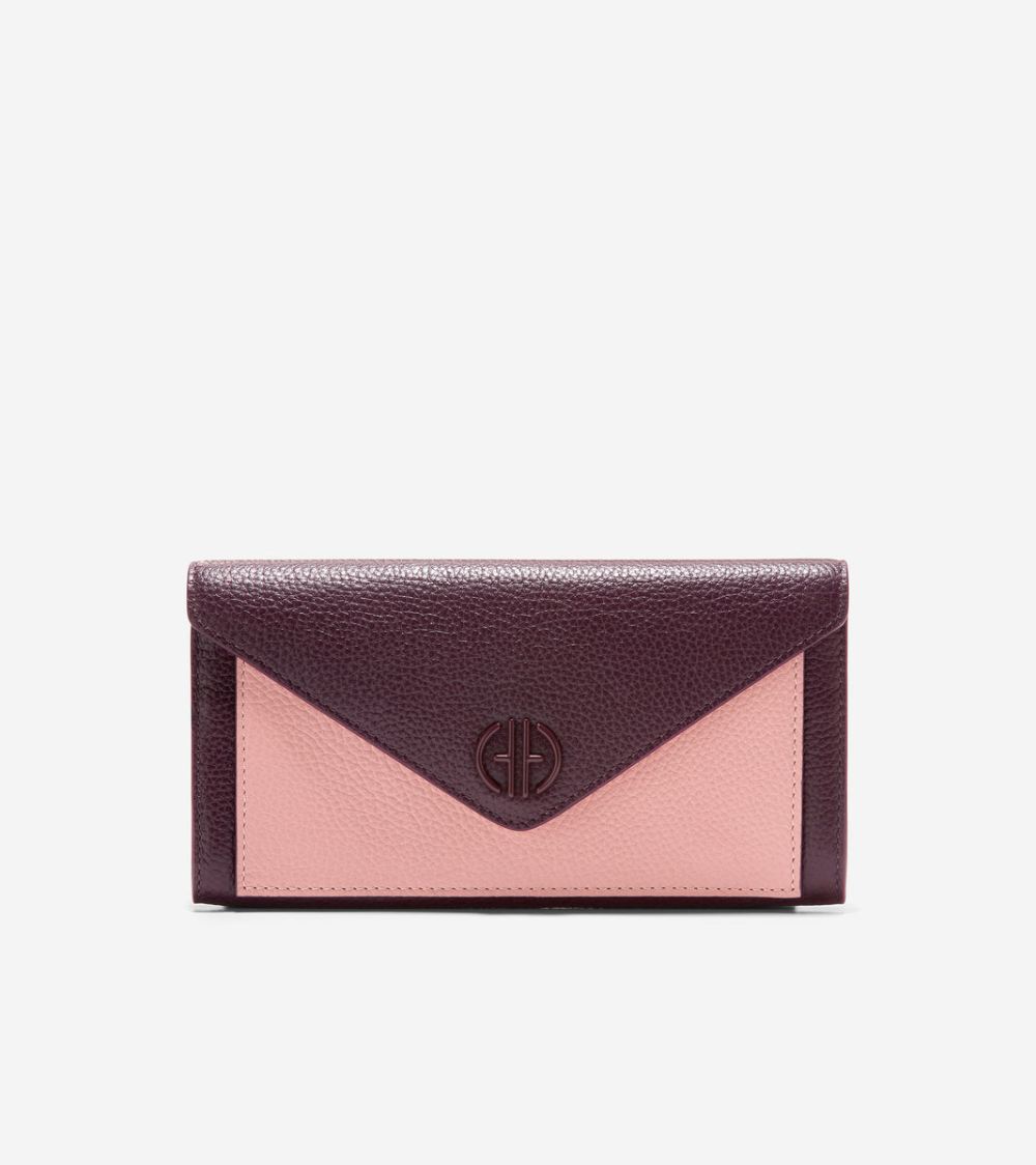 Cole Haan Envelope Flap Wallet - Winetasting-Dark Peony-Pink | Canada Outlet