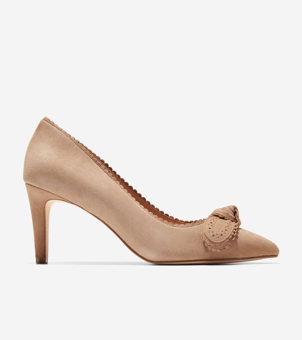 Cole Haan Women's Bellport Bow Pumps - Blush Tan | Canada Outlet