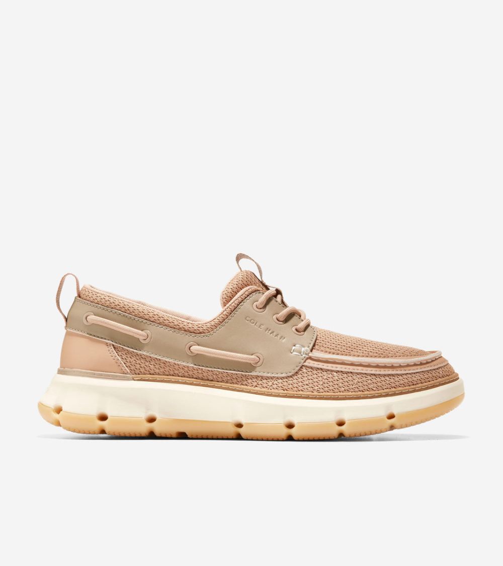 Cole Haan Men's 4.ZEROGRAND Regatta Boat Shoe - Sesame-Dune-Ivory | Canada Outlet