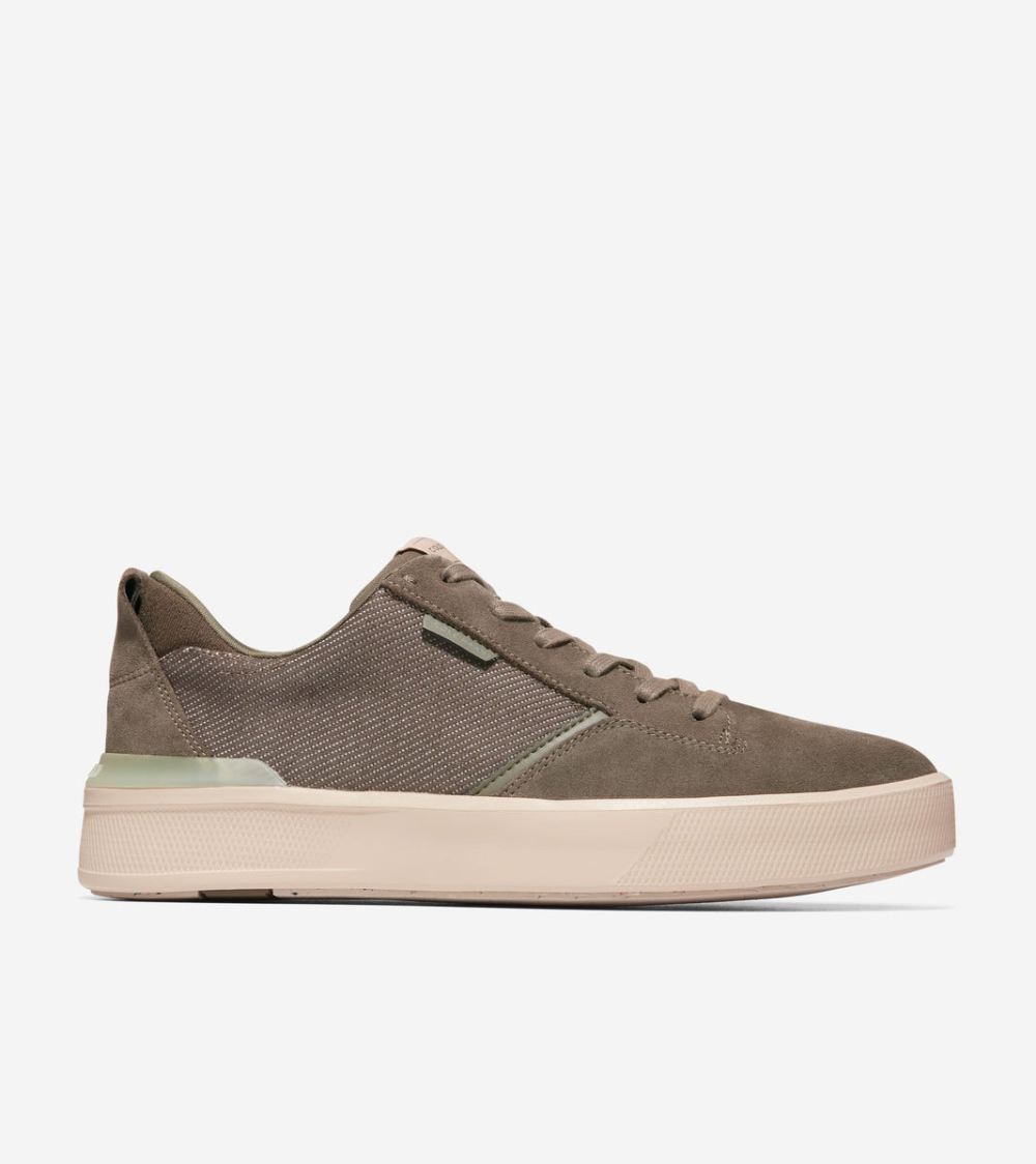 Cole Haan Men's GrandPro Crew Sneakers - Deep Olive-Tea Leaf-Oat | Canada Outlet