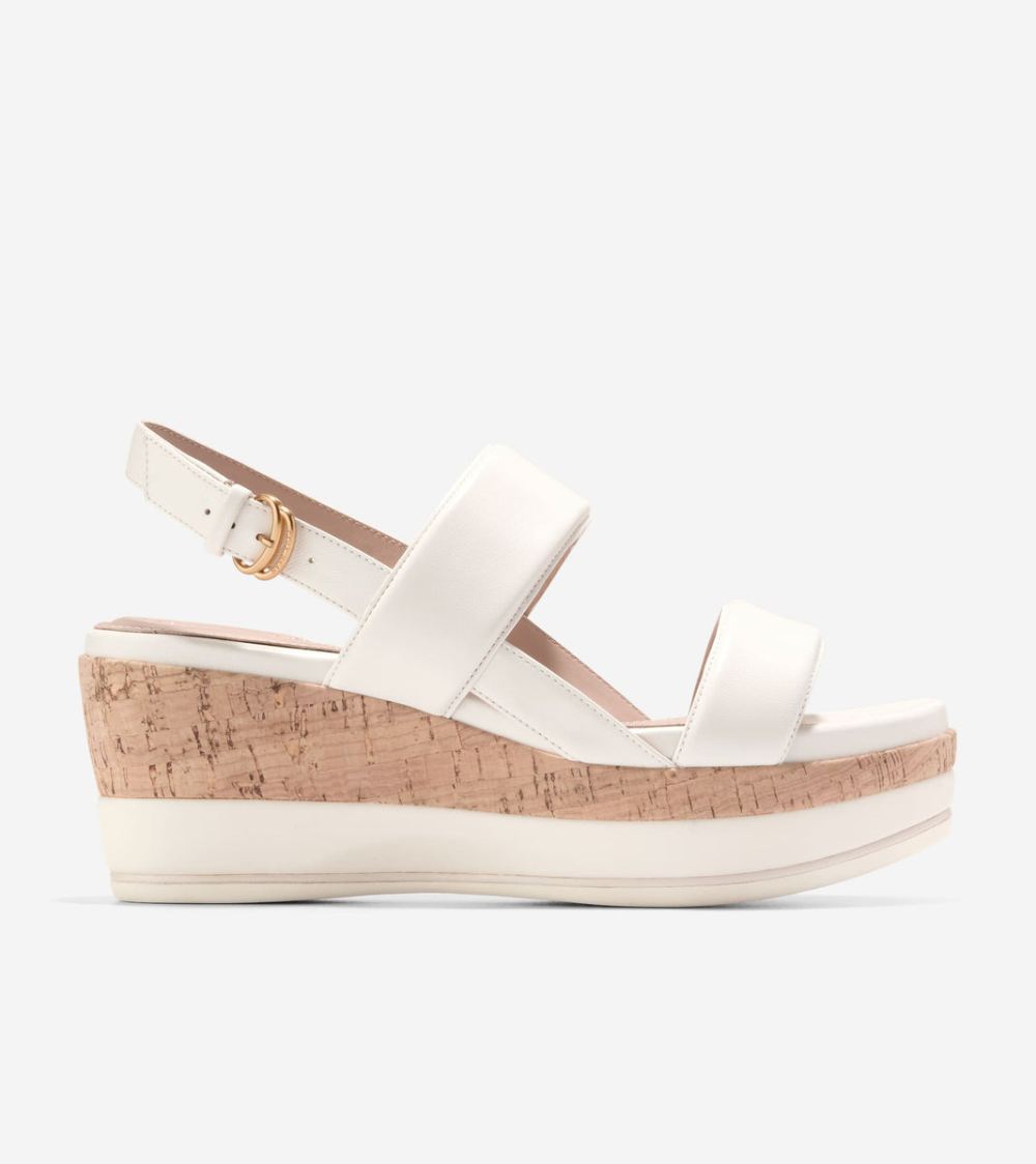 Cole Haan Women's Aislin Wedge Sandals - Ivory-Natural | Canada Outlet