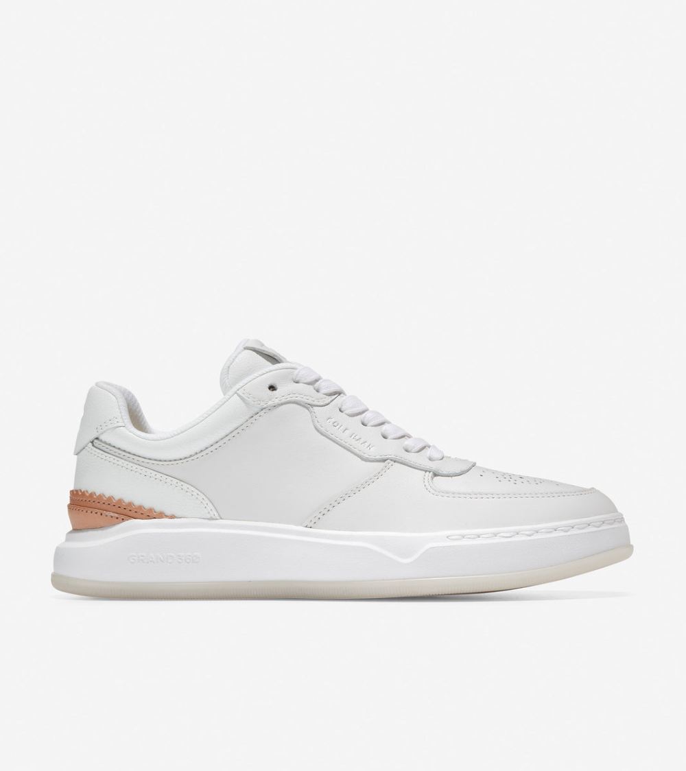 Cole Haan Women's GrandPro Crossover Sneaker - White Leather | Canada Outlet