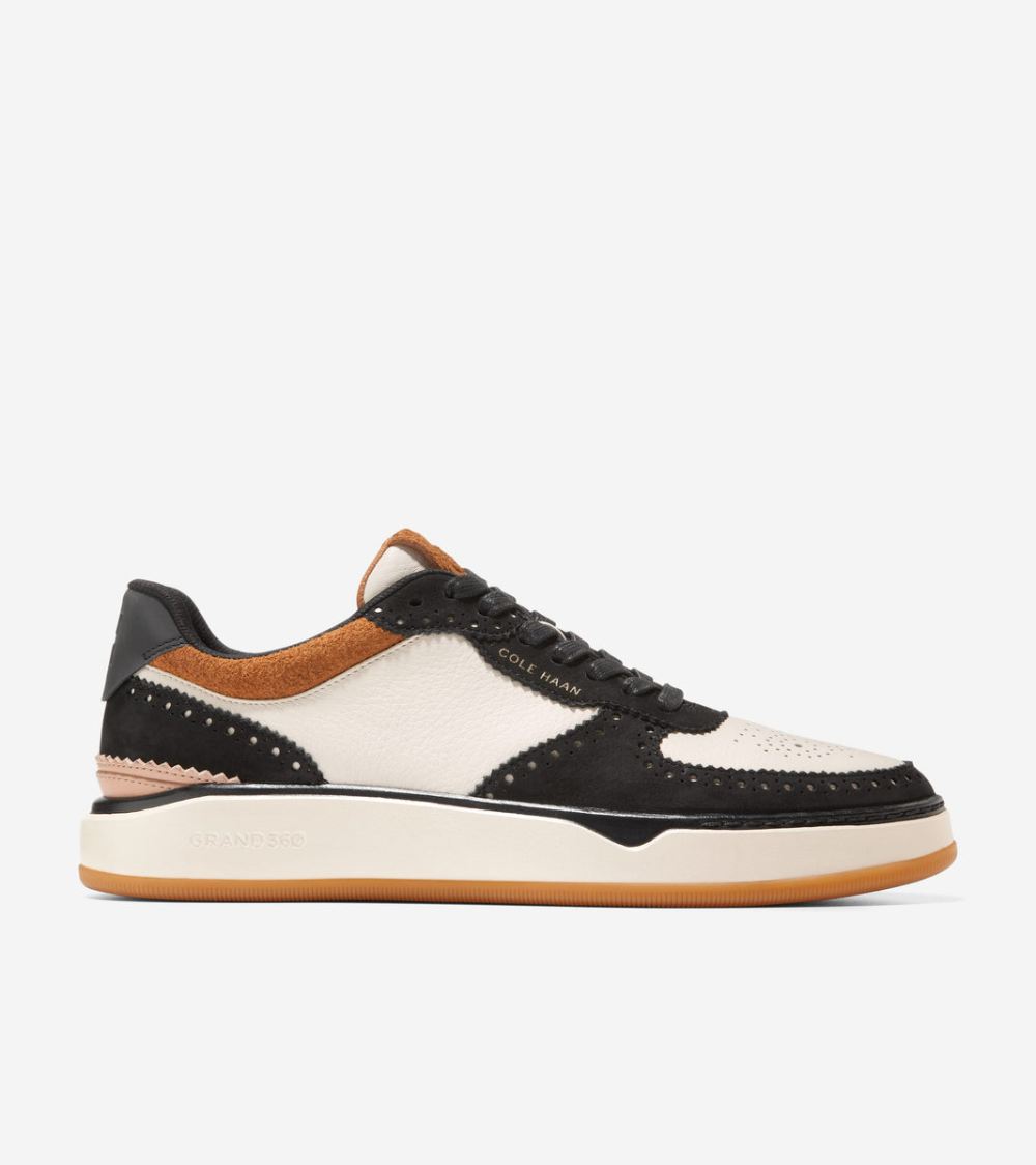 Cole Haan Men's Cole Haan x atmos GrandPro Crossover Sneaker - Ivory-Blanc De Blanc-Black-Tan | Canada Outlet