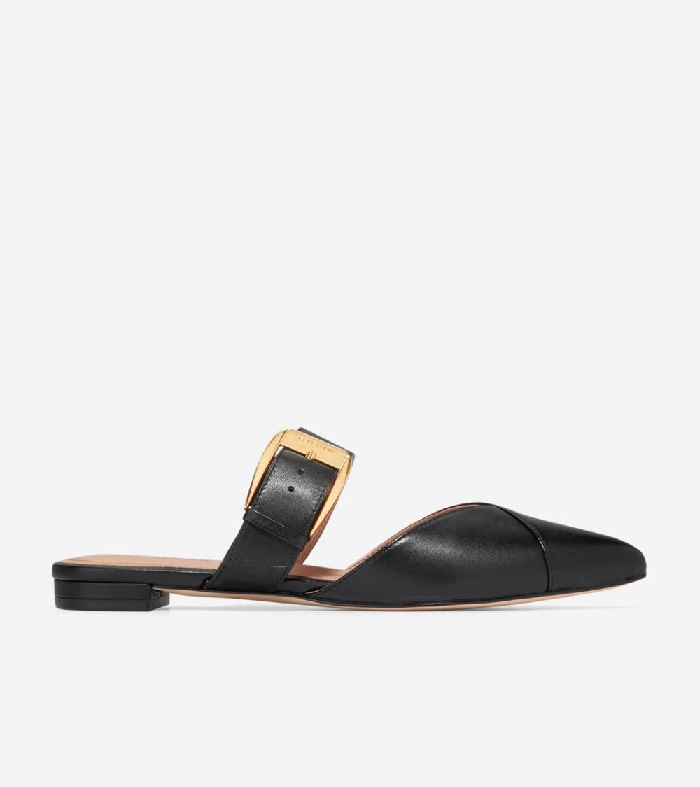 Cole Haan Women's Vandam Buckle Mule - Black | Canada Outlet