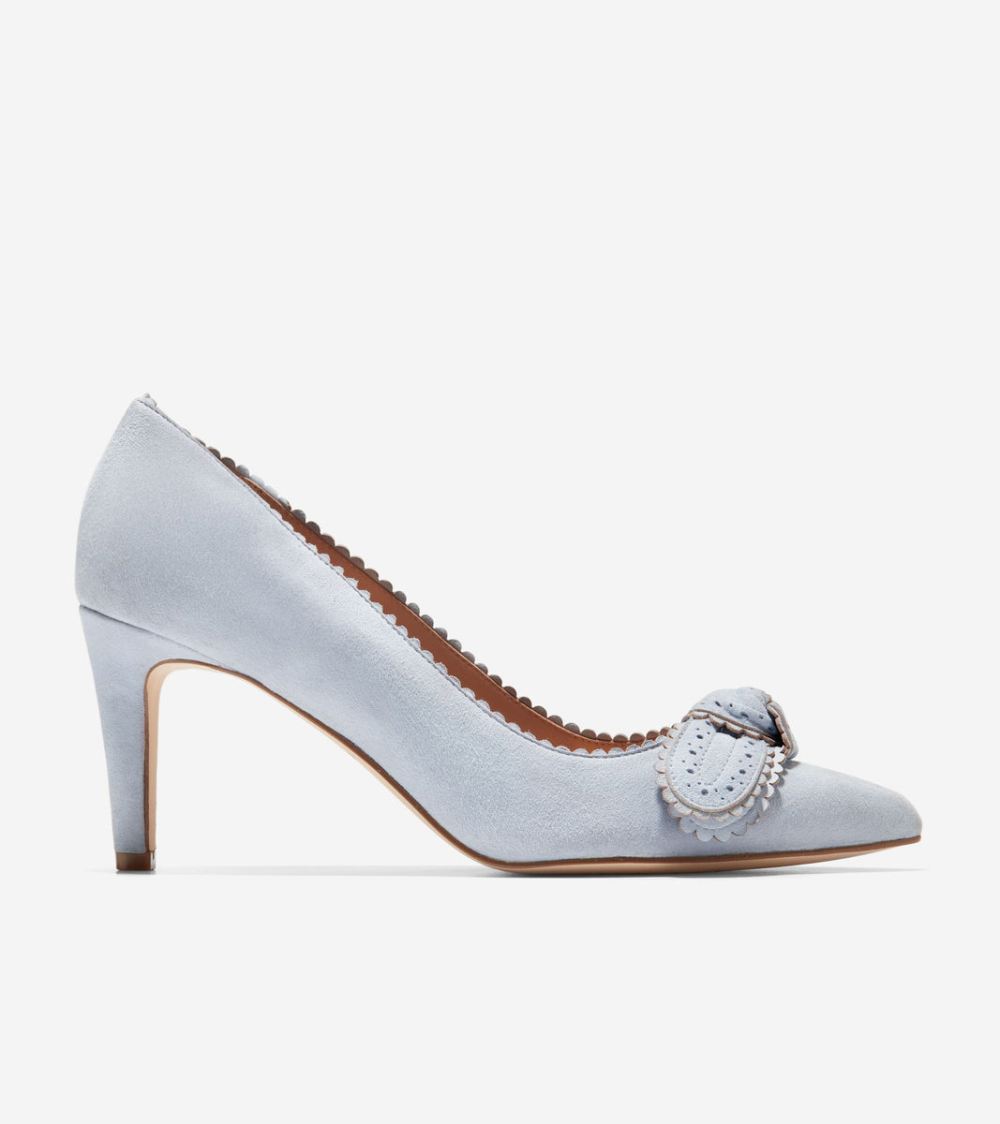 Cole Haan Women's Bellport Bow Pumps - Heather Blue | Canada Outlet