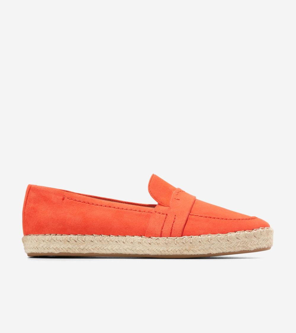 Cole Haan Women's Cloudfeel Montauk Espadrille Loafers - Nasturtium Orange | Canada Outlet