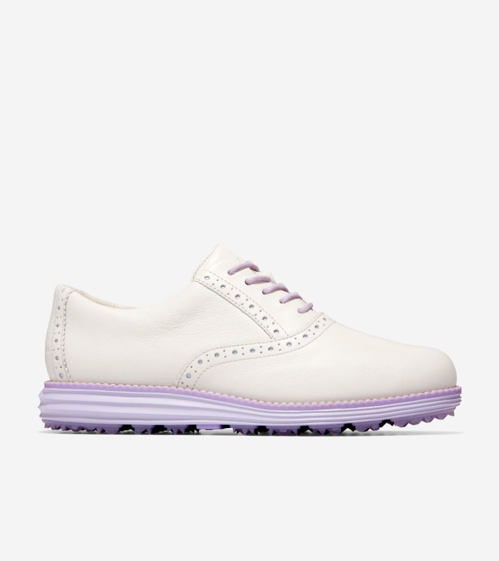 Cole Haan Women's OriginalGrand Shortwing Golf Shoe - Silver Birch-Lavender-Orchid Petal | Canada Outlet