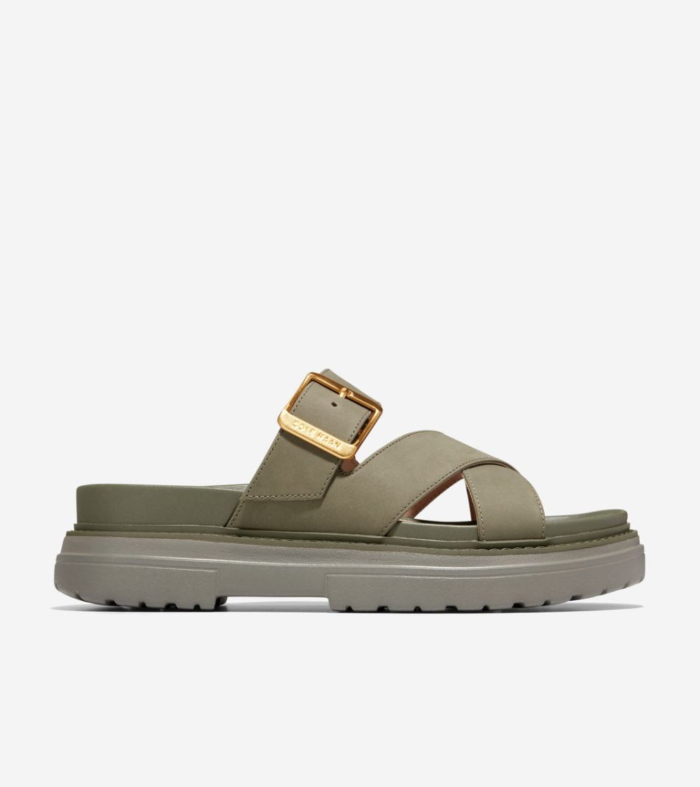 Cole Haan Women's Fraya Slide Sandal - Tea Leaf Nubuck | Canada Outlet