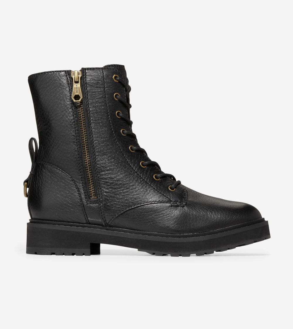 Cole Haan Women's Greenwich Lace-Up Bootie - Black | Canada Outlet