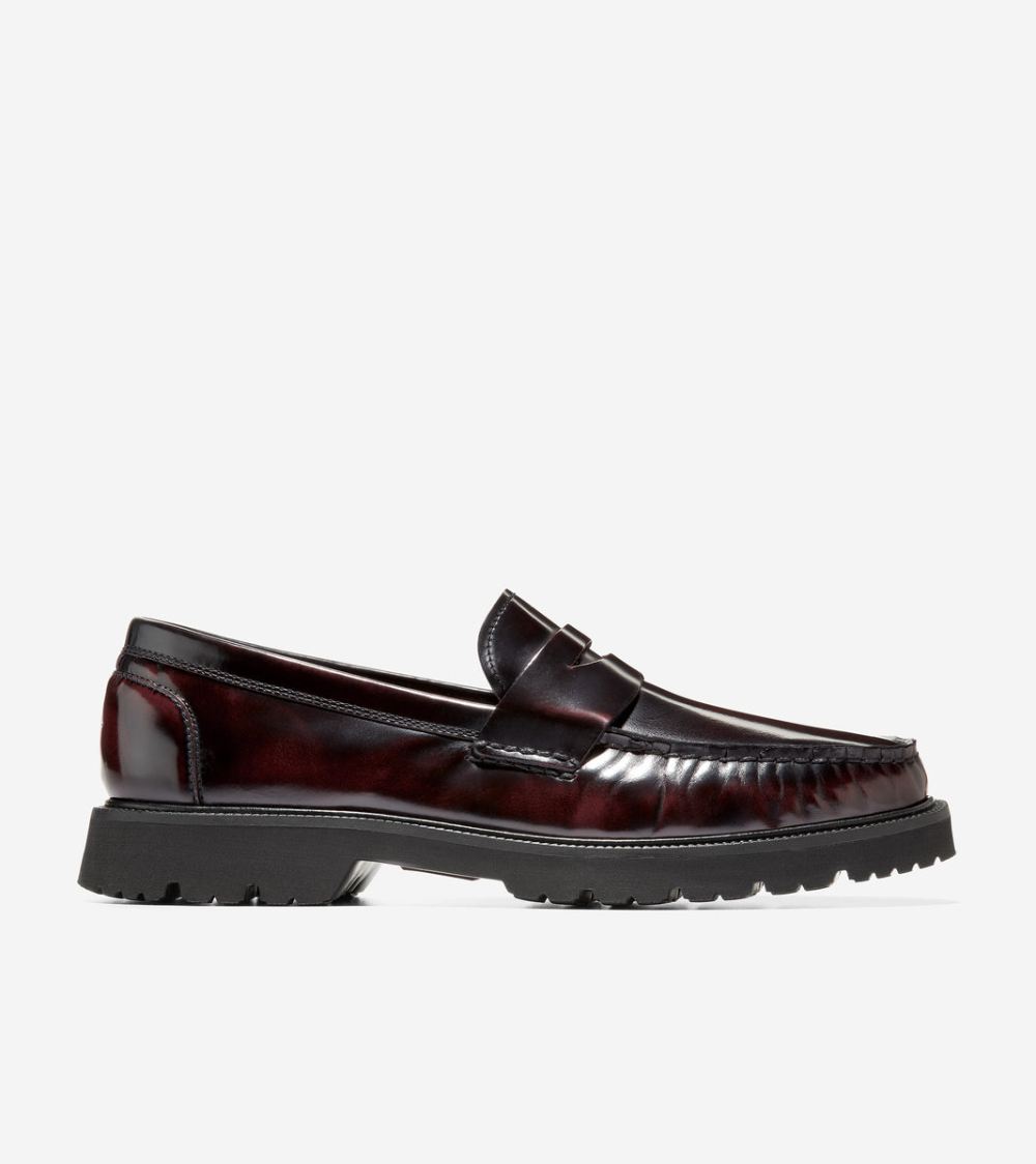 Cole Haan Men's American Classics Penny Loafer - Deep Burgundy-Black | Canada Outlet