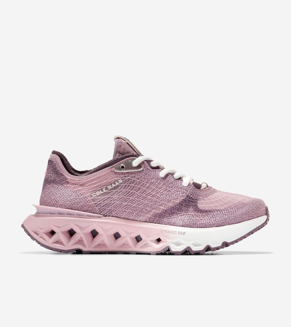 Cole Haan Women's 5.ZEROGRAND Embrostitch Running Shoes - Mauve-Plum Purple-Optic White | Canada Outlet