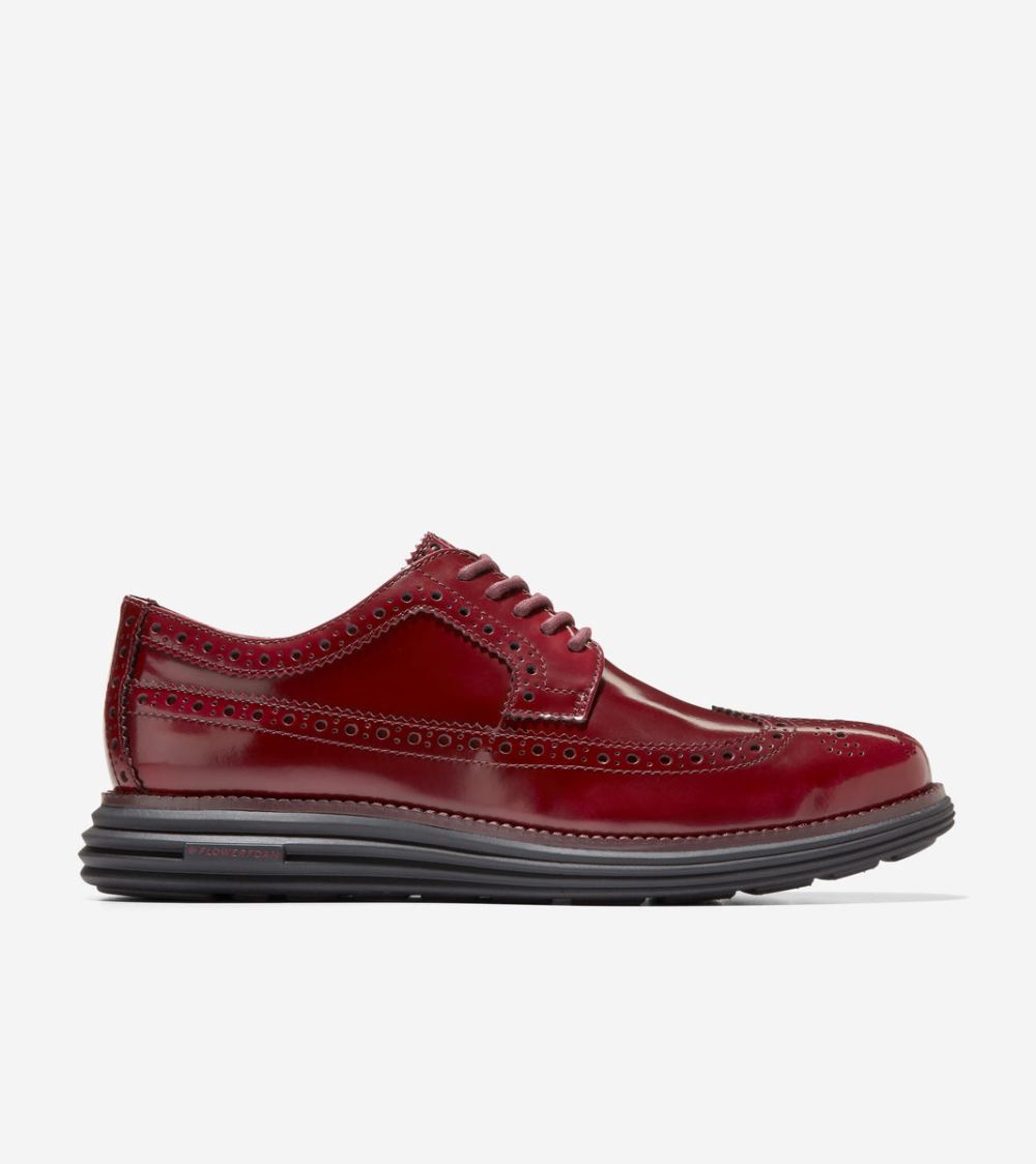 Cole Haan Men's OriginalGrand Remastered Longwing Oxford - Bloodstone-Syrah Brush-Off-Black | Canada Outlet