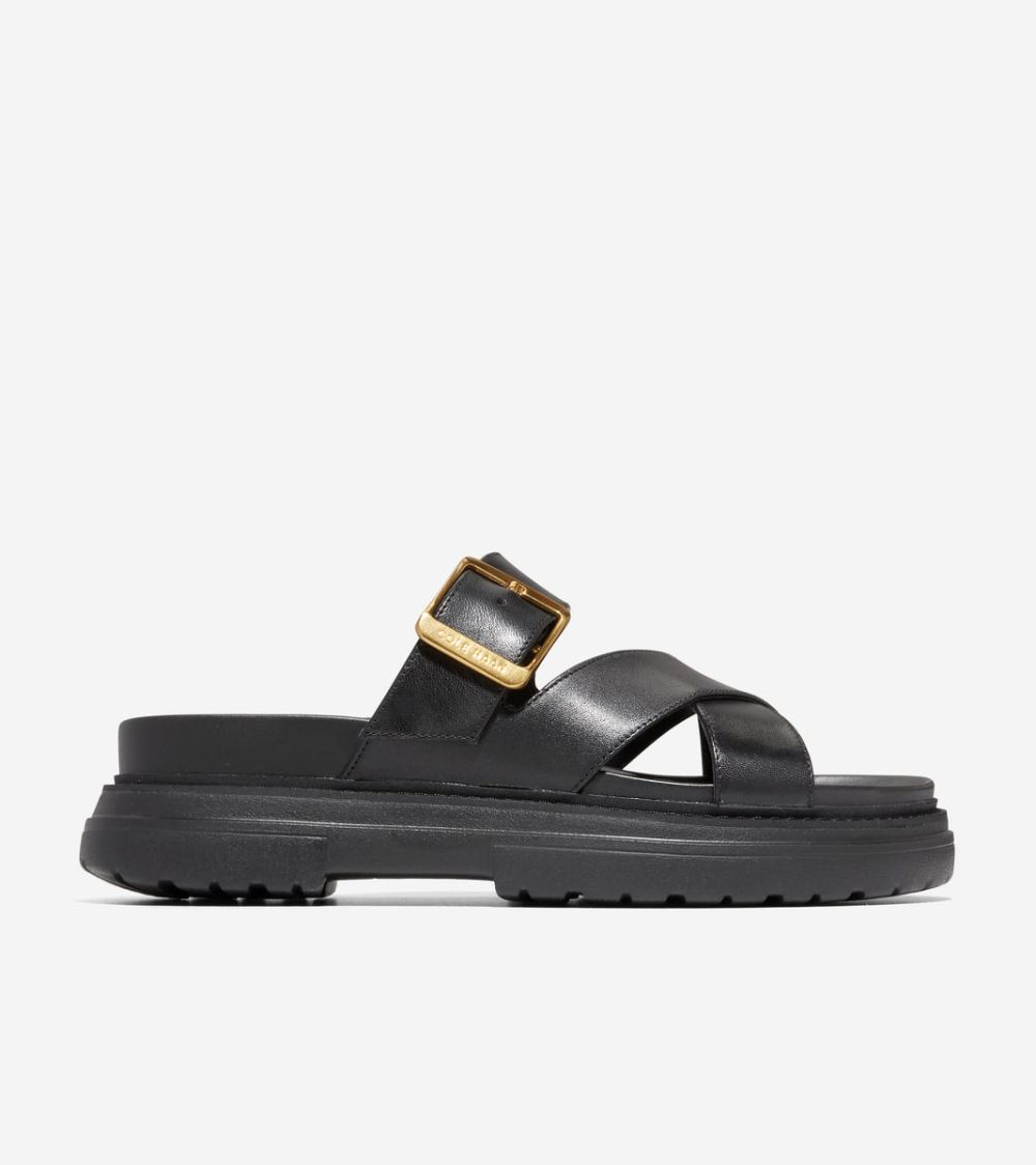 Cole Haan Women's Fraya Slide Sandal - Black Leather | Canada Outlet