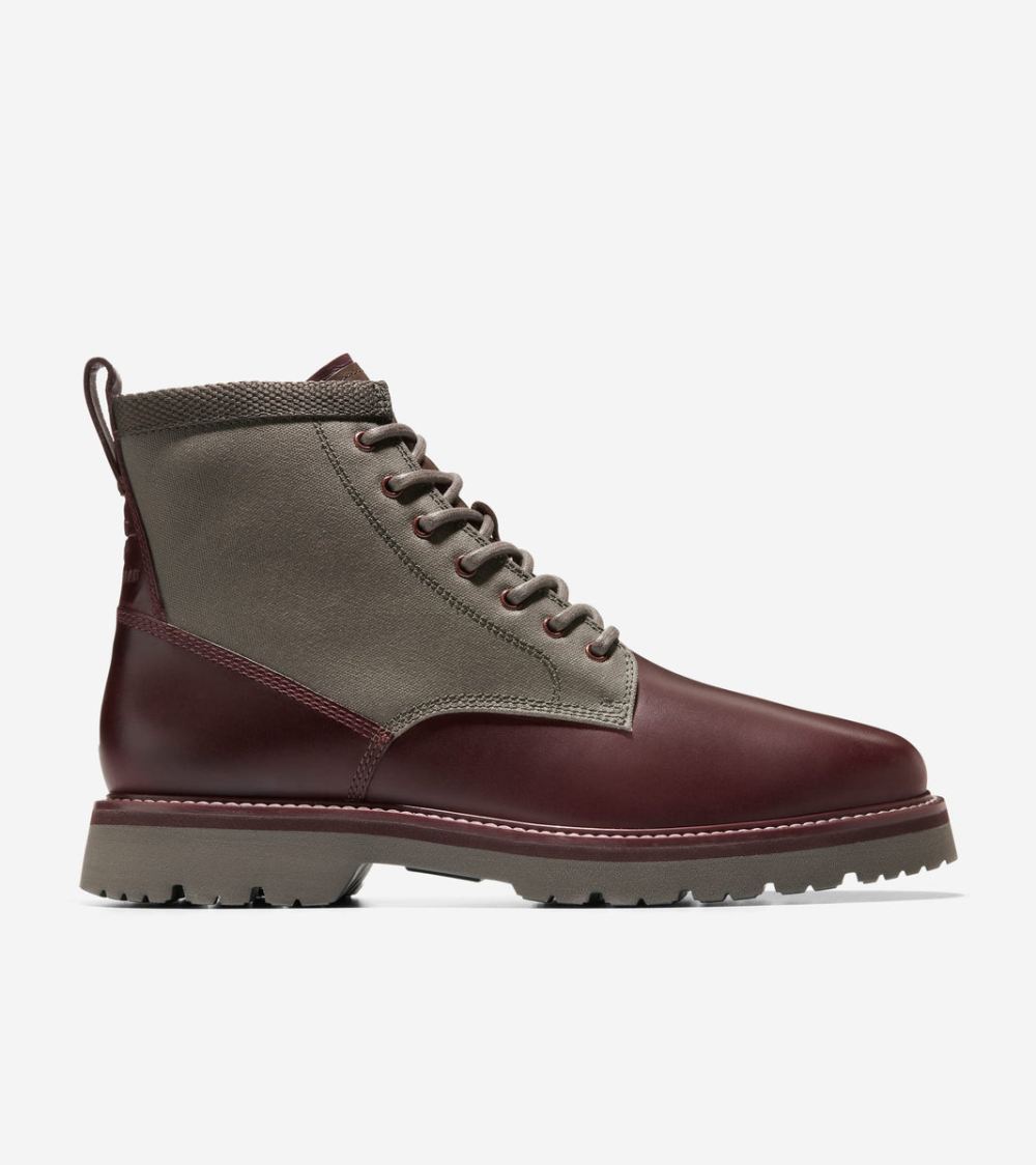 Cole Haan Men's American Classics Plain Toe Boots - Bloodstone-Deep Olive | Canada Outlet